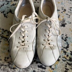 Ecco Women's White Leather Sneakers